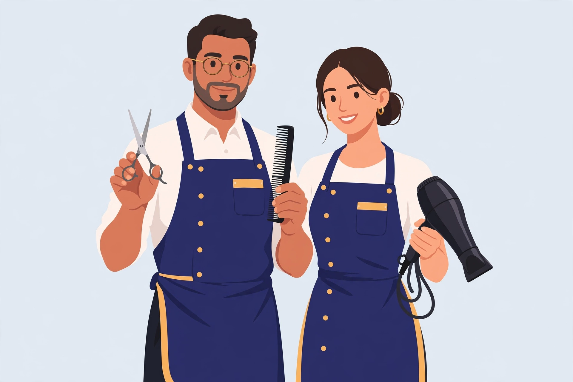 Salons & Spas professionals illustration